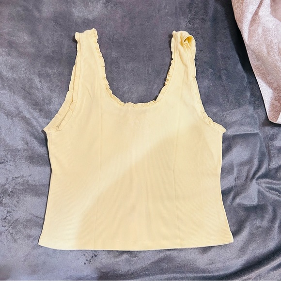 Wilfred Yellow Ruffled Tank Top - Picture 3 of 3